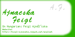 ajnacska feigl business card